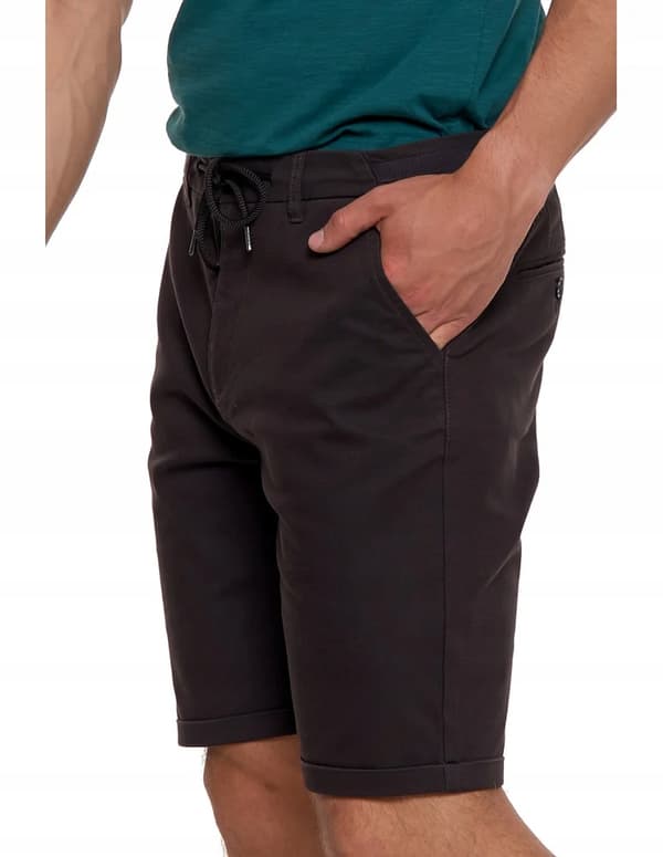 Herreshorts med lommer, elastisk talje og snørebånd MORAJ XL GRAPHITE