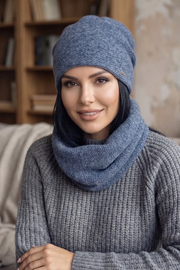 AMELIA vinterset för dam, jeansfärg