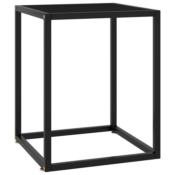 vidaXL sofabord, sort glas, 40x40x50 cm