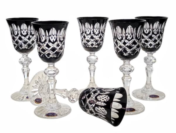 Sorte krystallikørglas 60ml Krata Oliwka