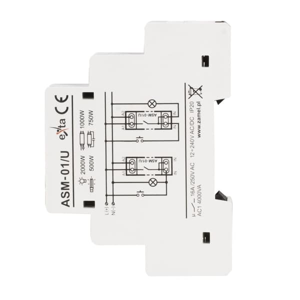 Trappetimer 12V til 240V til skinne ASM-01/U ZAMEL