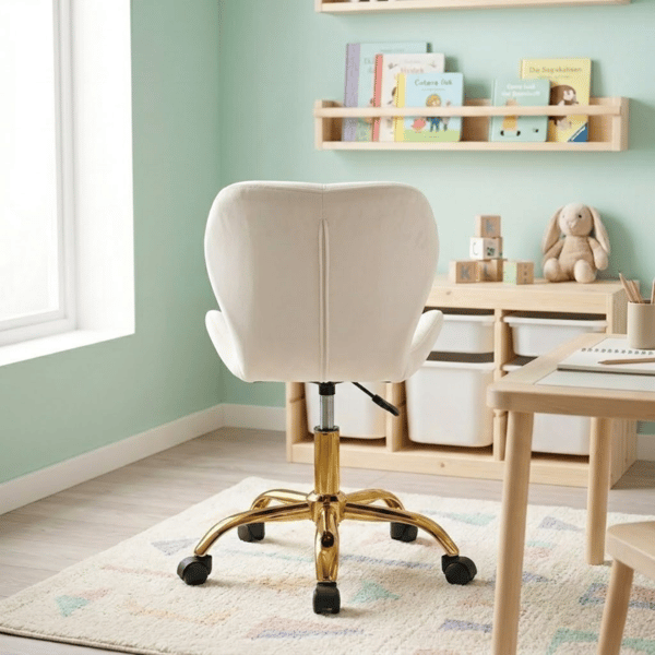 Luca kontorstol beige guldben