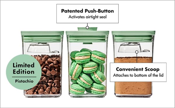 Pistagepop / OXO 3-pack behållare