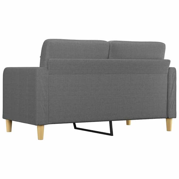 vidaXL 2-sitssoffa, mörkgrå, 140 cm, klädd i tyg
