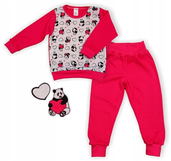 Børnepyjamas Panda PINK størrelse 80 klekle