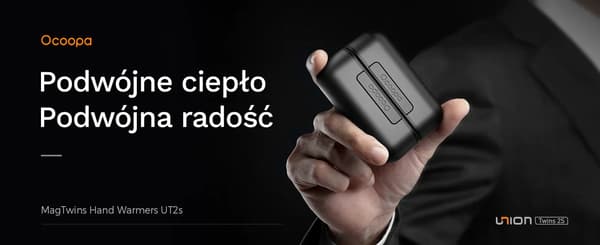 Ocoopa UT2s, 2*8 timer, 2*5000 mAh, powerbank, sort