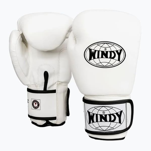 Windy Classic boksehandsker i kunstlæder, hvide, 10 oz
