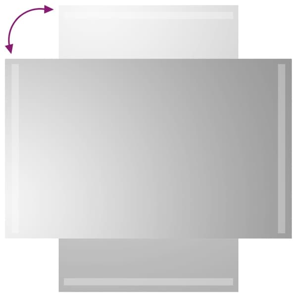 vidaXL Badrumsspegel med LED, 50x80 cm