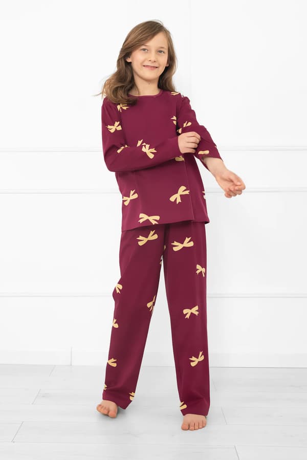 Flickpyjamas, långärmade, långbyxor, Kwadro, 12 år