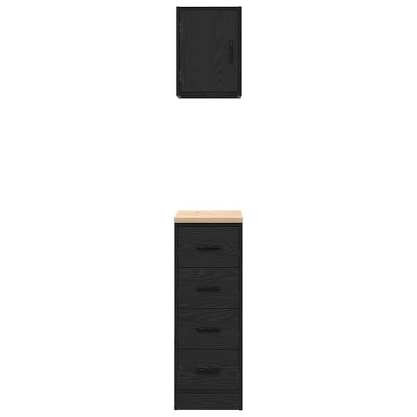 vidaXL garageskabe 2 stk. sort limet træ