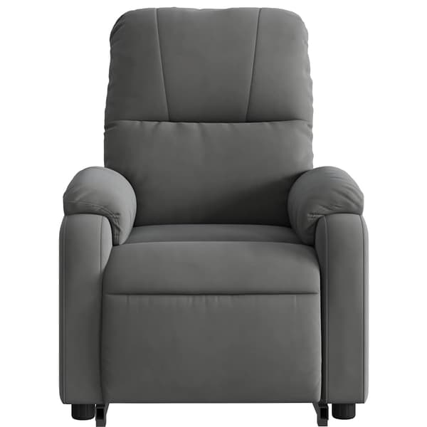 vidaXL Lyftbar massagefåtölj, mörkgrå, mikrofiber