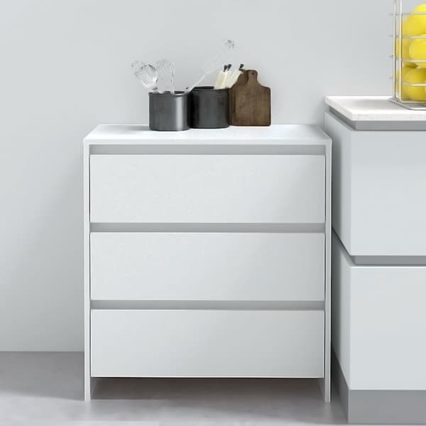 vidaXL Byrå, vit, 70x41x75 cm, träbaserat material