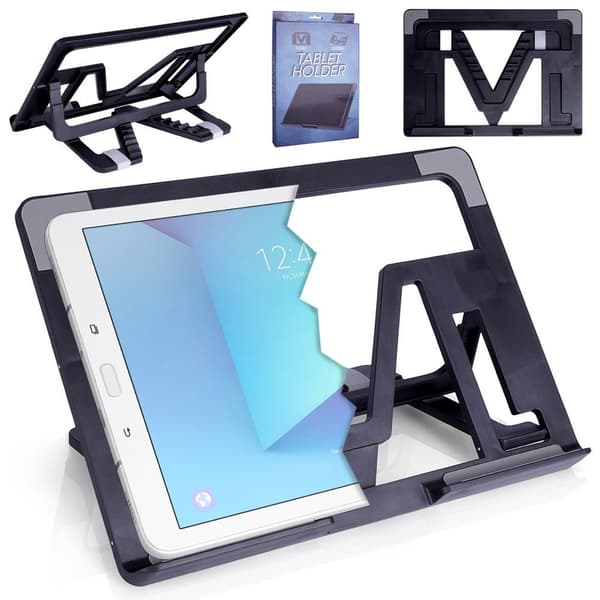 SORT TABLETSTAND JUSTERBAR HOLDER TELEFONSTAND 25 CM