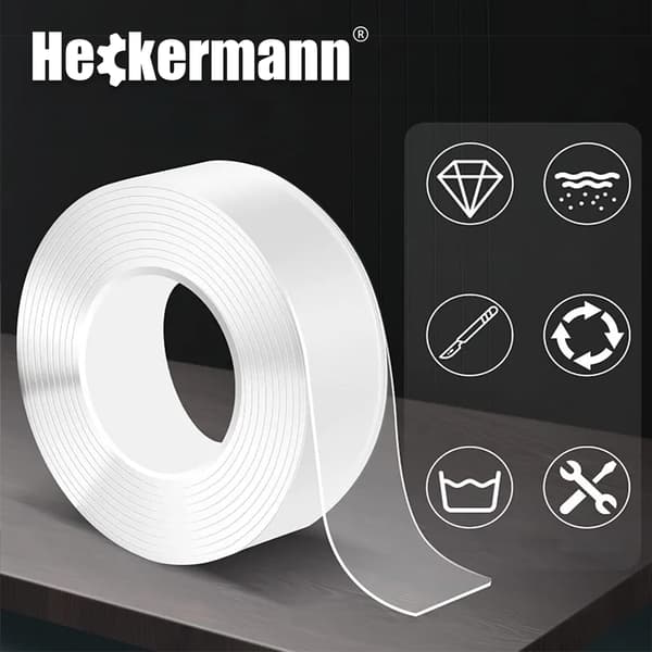 Heckermann dobbeltklæbende tape 2x500cm