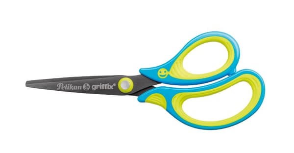 Griffix ergonomiset teräväkärkiset sakset neonsiniset
