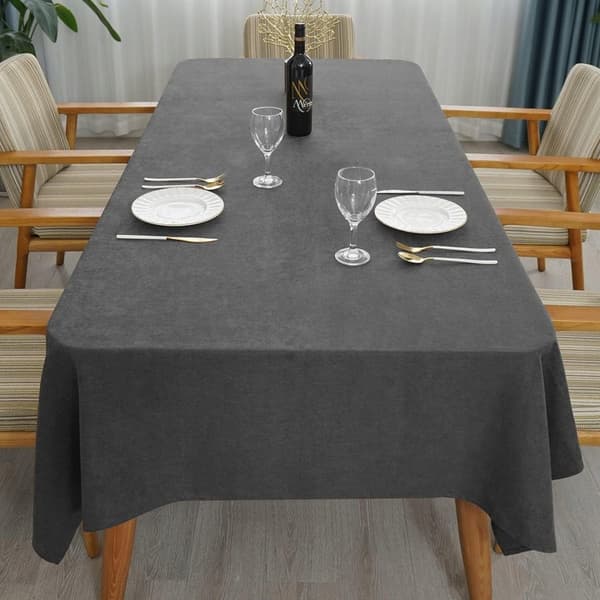 Rektangulär vattentät dekorativ duk 140x180 cm - grå, microvelour
