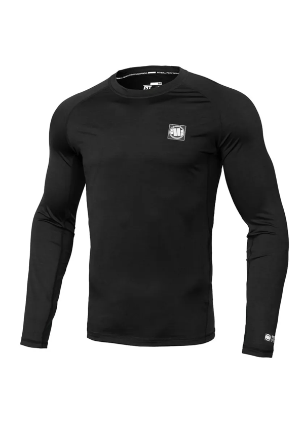 Pitbull Rashguard Herr Långärmad Performance Pro Plus Liten Logo Svart M