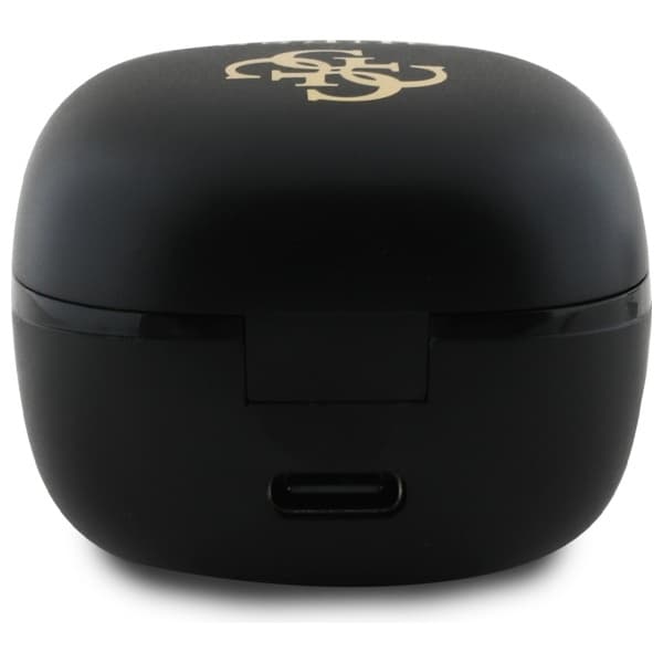 Guess Bluetooth-hovedtelefoner GUTWSJ144ESK TWS + dockingstation sort/sort Iriserende 4G-trykt logo