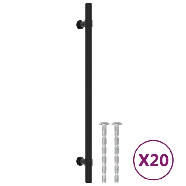 vidaXL skabsgreb 20 stk. sort 224 mm rustfrit stål