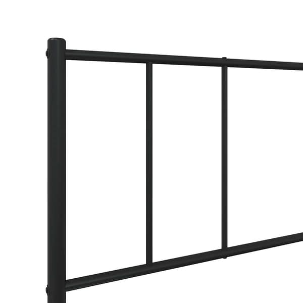 vidaXL metalsengestel med hovedgærde sort 90x190 cm