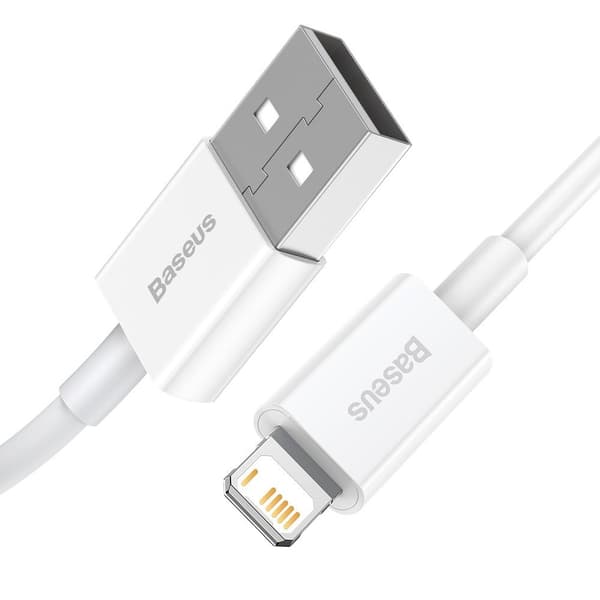 Superior USB-kaapeli iPhone Lightning 2.4A 2m Valkoinen