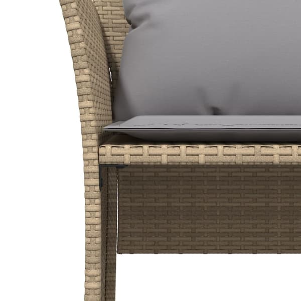 vidaXL Puutarhatuoli jalkarahilla, beige, polyrottinki