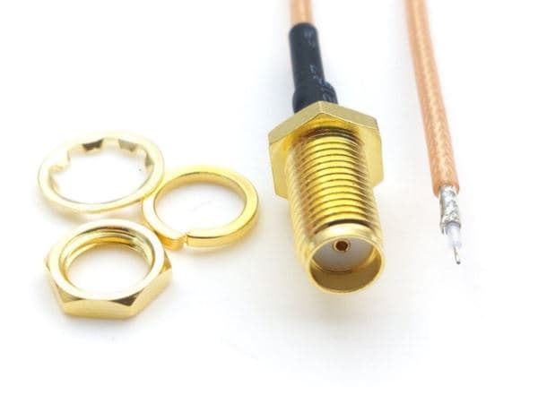 Pigtail SMA-fatning 20cm RG178 -- 2 stk. --