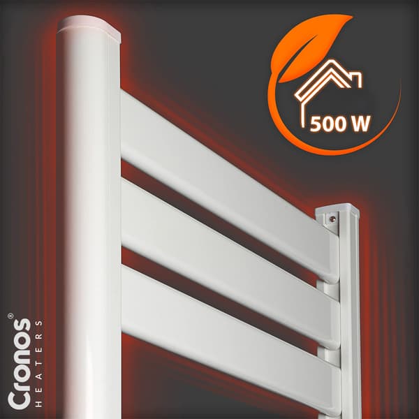 Cronos TW-500 elektrisk badeværelsesradiator hvid