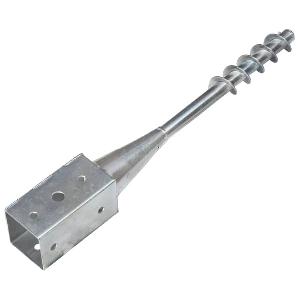 vidaXL Markpinnar, 2 st, Silver, 10x10x57 cm, Stål