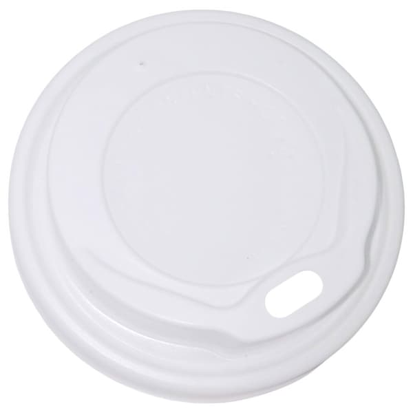 Hvidt PS låg, diameter 80 mm, 100 stk.