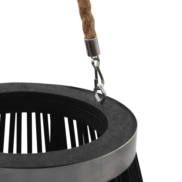 vidaXL Riippuva kynttilälyhty bambu musta 60 cm