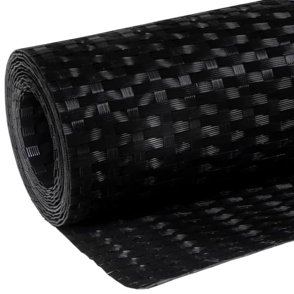 vidaXL balkonskærm, sort, 400x90 cm, polyrattan