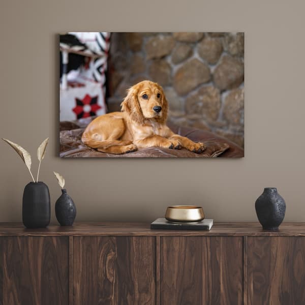 Lærredstryk Dyr Cocker Dog 120x60 cm