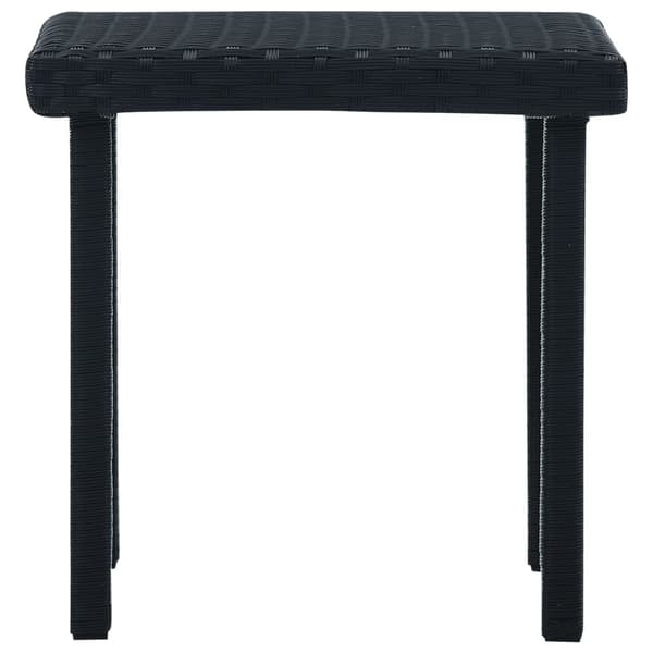 vidaXL havebord sort 40 x 40 x 40 cm polyrattan