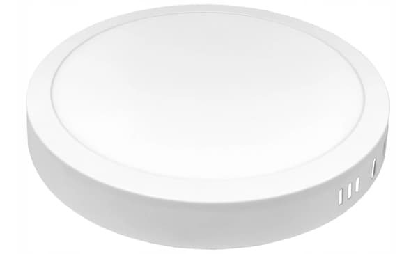 Rund LED-panellampe til overflademontering 12W 4000K neutral + strømforsyning