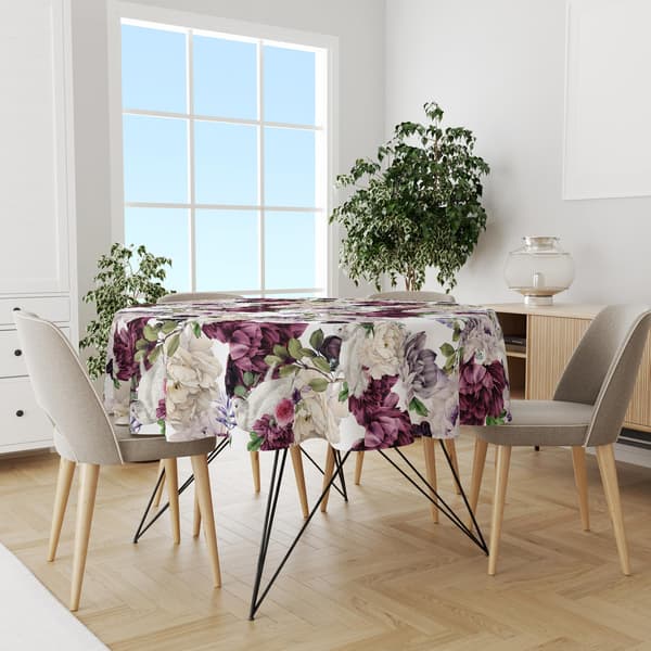 Rund dug med print 080