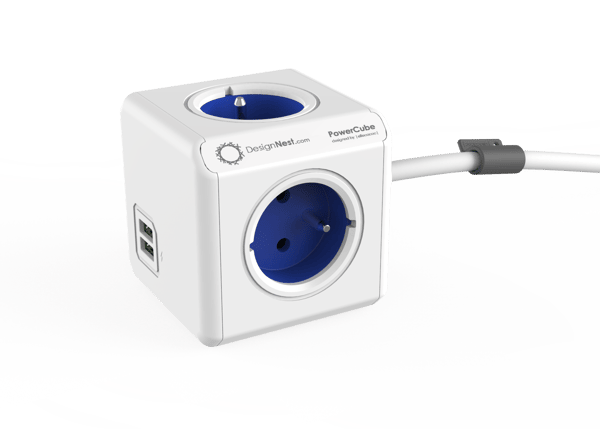 PowerCube Pidennetty USB 1.5m - Sininen