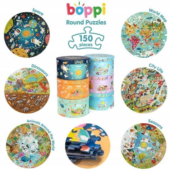BOPPI, 58 cm pyöreä palapeli - Joulu, 150 palaa