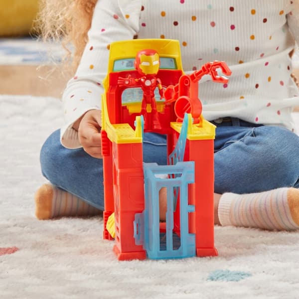 HASBRO SPIDEY og Super-Palms - Iron Man Tower + Actionfigur