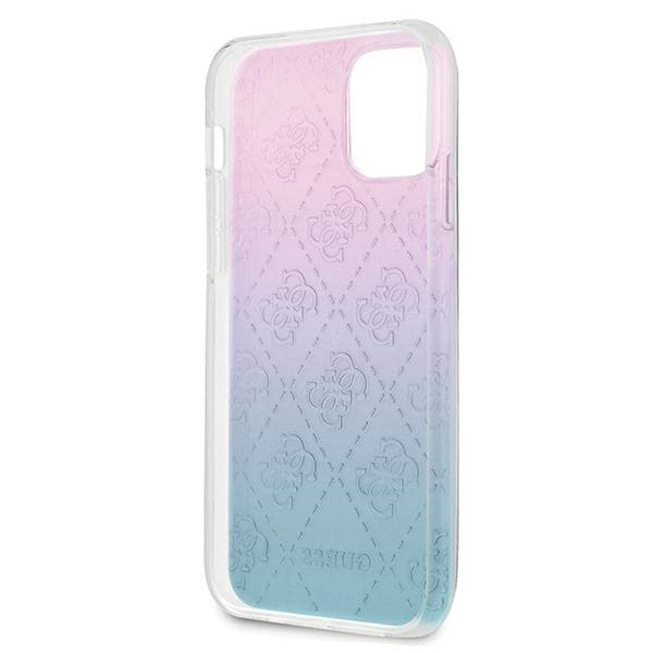 Guess 4G 3D Pattern Collection-skal till iPhone 12 mini, blått och rosa