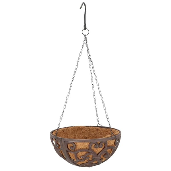 Ripustettava kori kookospähkinällä, 30 cm