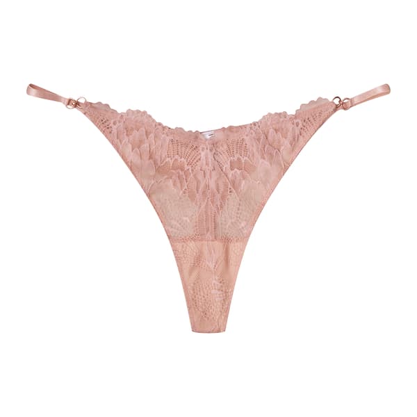 Olivfärgade stringtrosor - sandbeige L