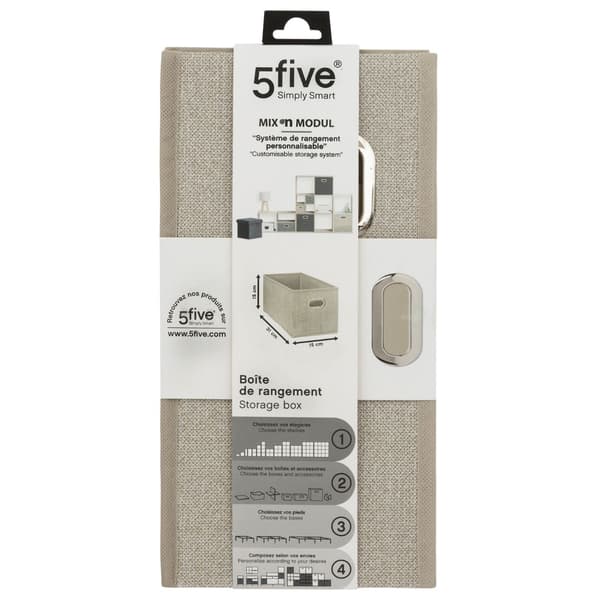 Beige förvaringslåda 31 x 15 cm