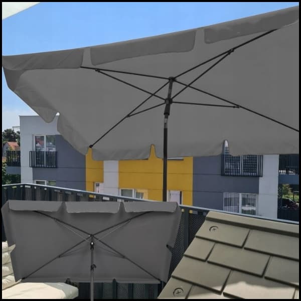 GRAFIT BALKONPARASOL 200X130CM REKTANGULÆR ARMOR HAVETERRASSE