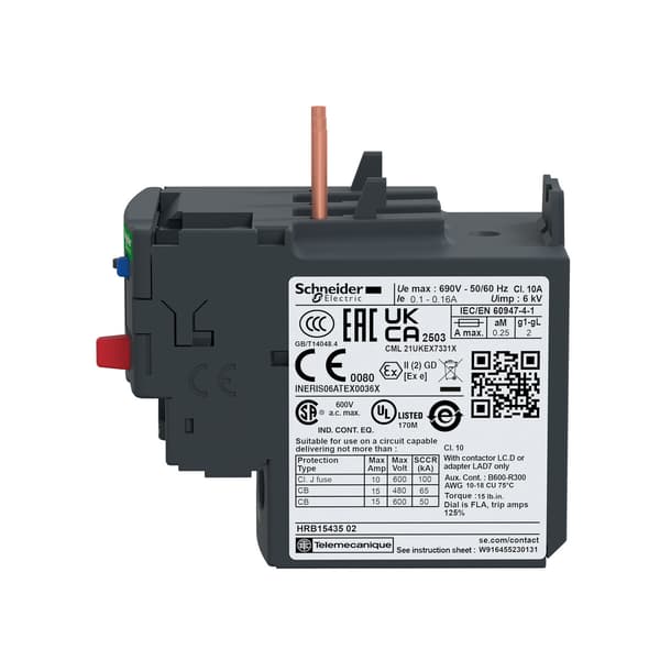 Termiskt överbelastningsrelä TeSys LRD 1-1.6A boxterminaler