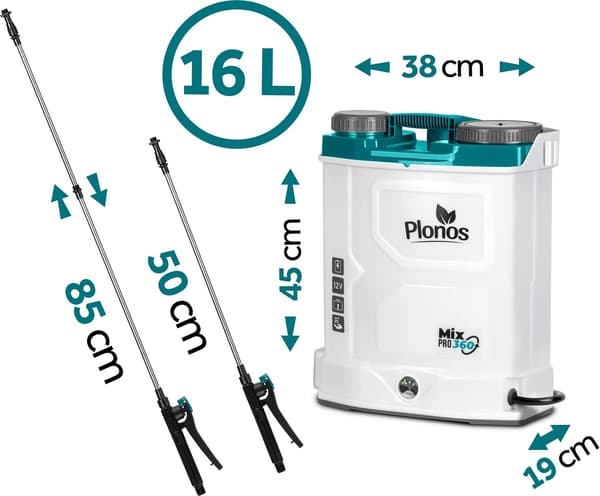 Plonos PL-603 batteridriven spruta med omrörare
