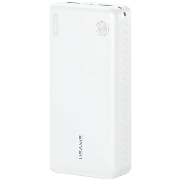 Varavirtalähde USAMS PB83 2xUSB-A 1xUSB-C 20000mAh valkoinen