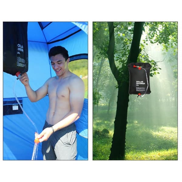20L campingduschbehållare med justerbar vattenstråle