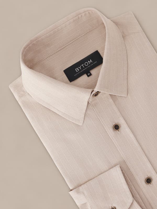 BEIGE SKJORTA LÅNGÄRMAD XL