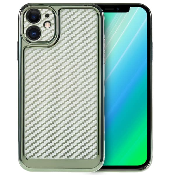 iPhone 12 Carbon Slim-skal, Grönt